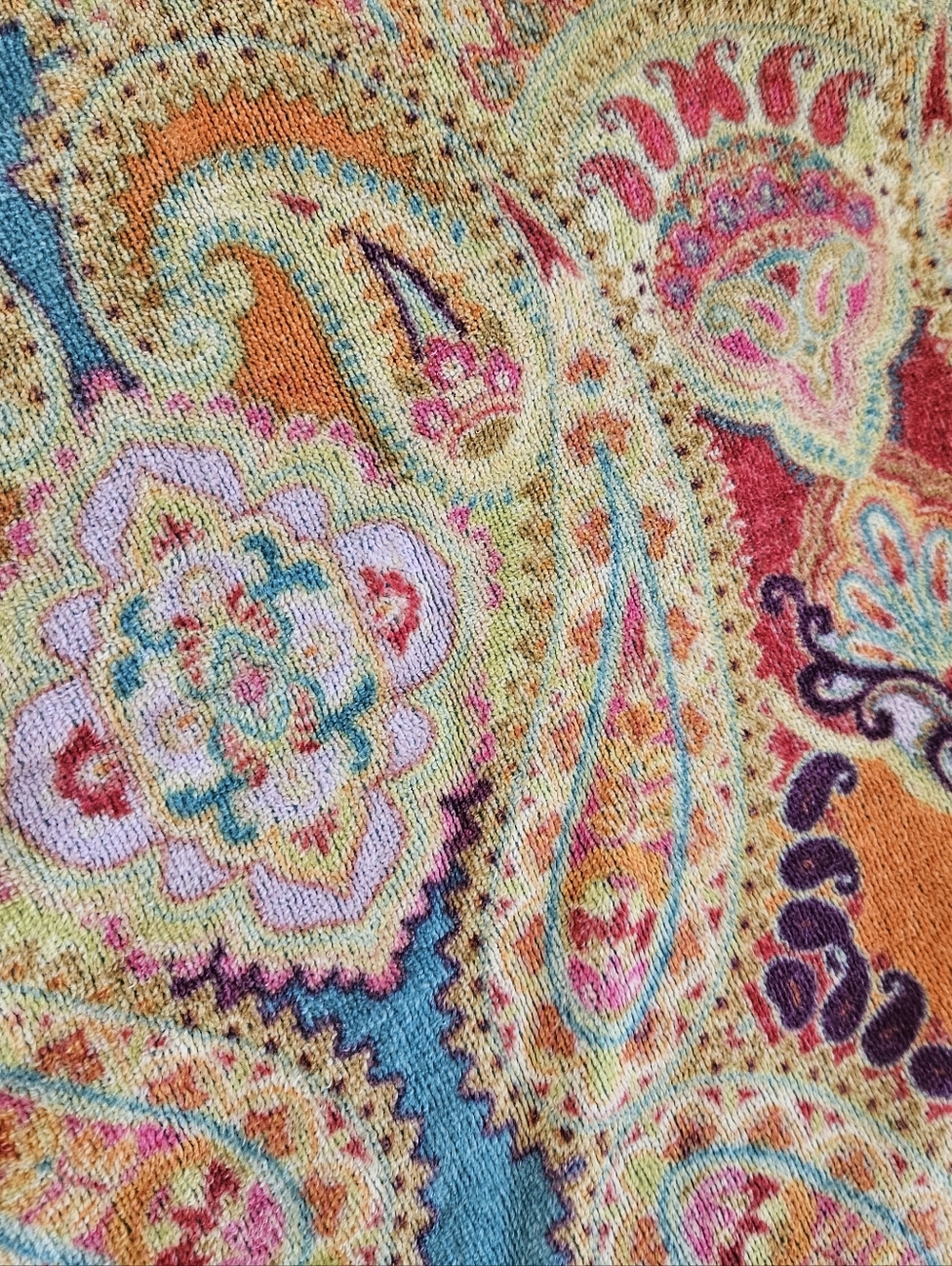 Colorful Paisley Knit Top - Vibrant Multicolor